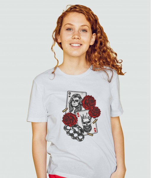 Дамска тениска с щампа Готика King and Queen - TShirtArtShop.com
